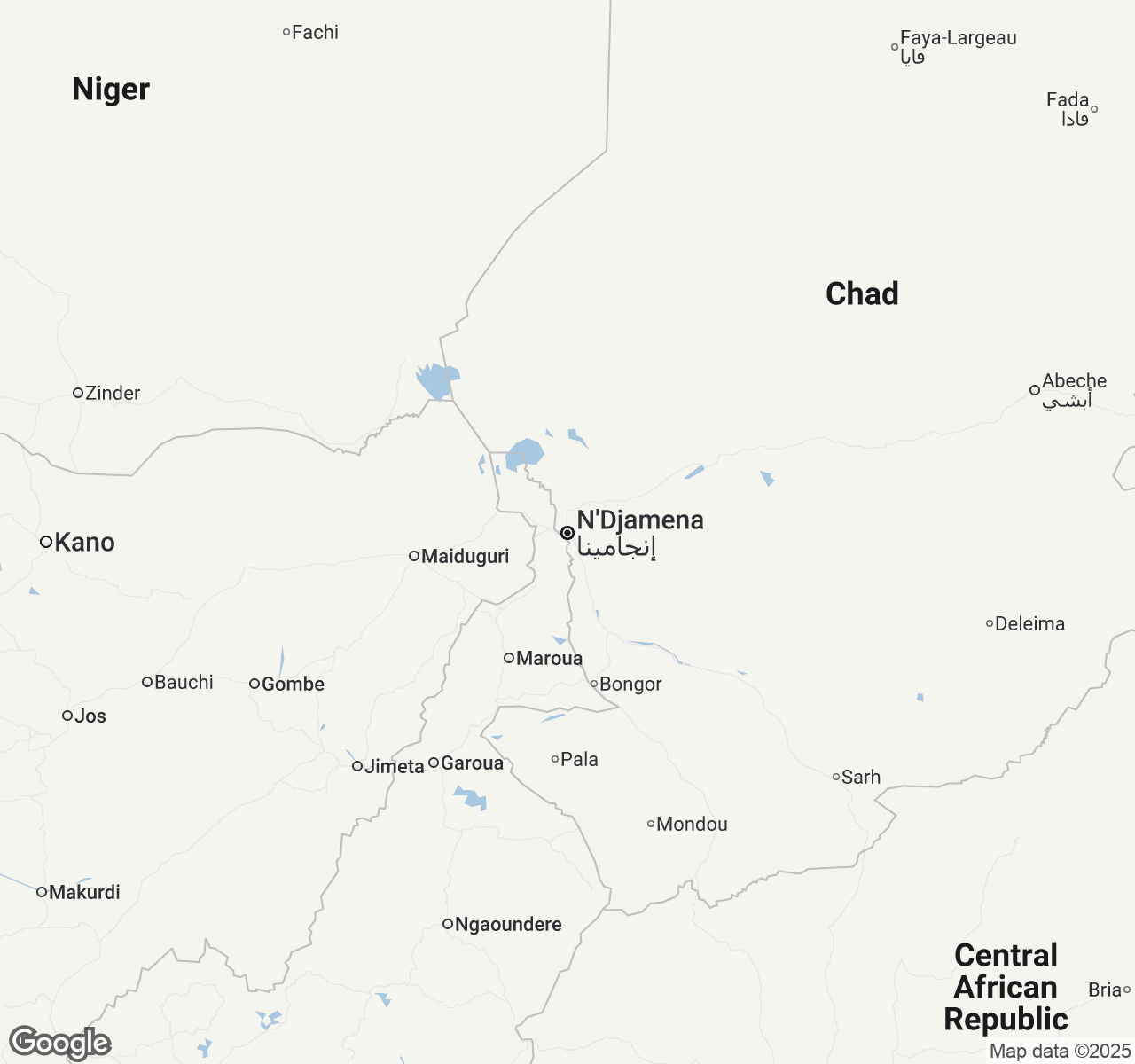 Map of Ndjamena
